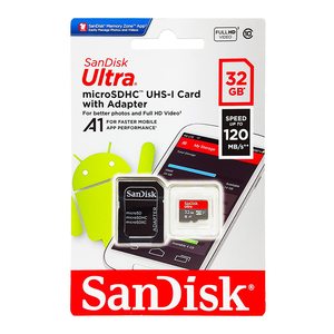 Sandisk San Disk 32 GB Ultra <b>Micro</b> <b>SDHC</b> UHS-I Memory <b>Card</b> With Adapter, 032 G - Product Image 1
