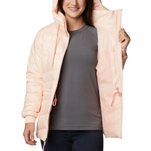 Womens High Puffer <b>Jacket</b> Down Soft Pink Color Cotton Filling Diamond Quilted Nylon Lining Winter <b>Jackets</b> - Product Image 5
