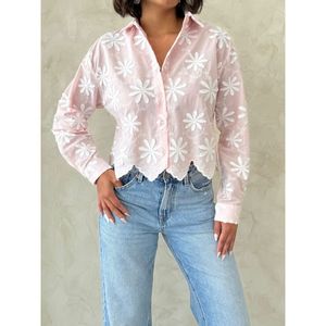Pantalones Bordados para Mujer Topshow, Elegantes Pantalones con Bordado Intrincado - Product Image 1