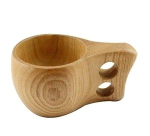 100% tasse en bois naturel pour bière et barware et dessus de table avec poignée tasse à bière tasse à café à boire à la main - Product Image 2