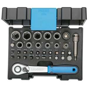 Boîte à embouts Gedore 1/4'' avec cliquet, jeu de douilles de 35 pièces - Product Image 1