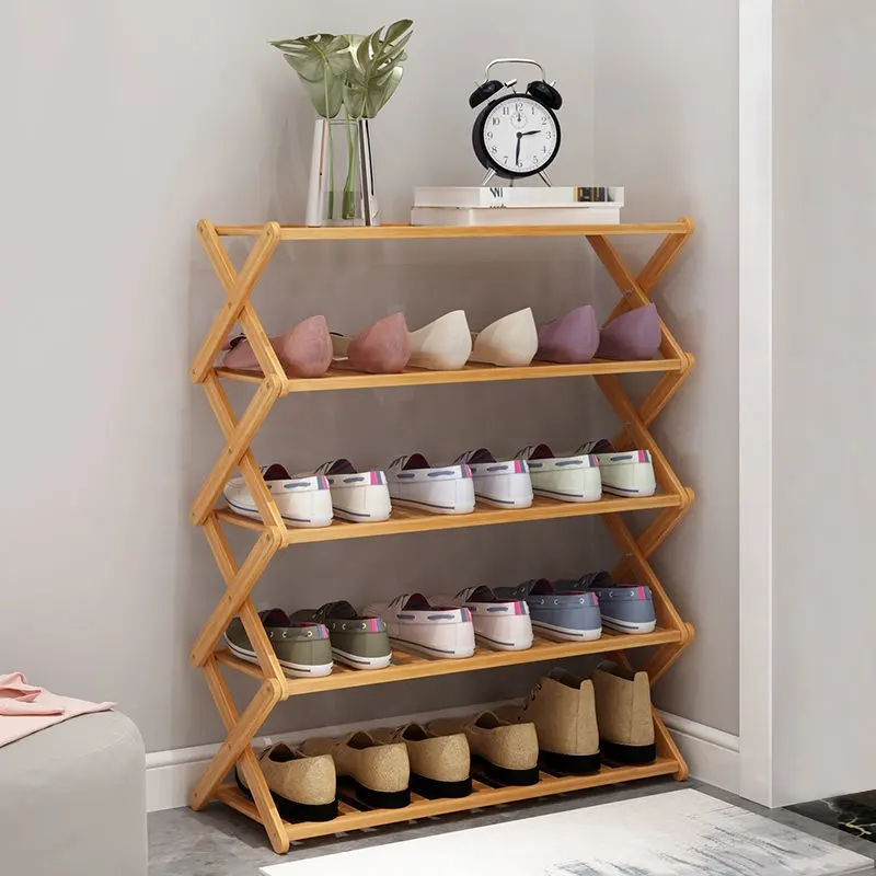 Sapateira Stand Shoe Rack Organizador Sapatos de salto alto Rack Preço barato Custom Bamboo Living Room Furniture Extendable Folding