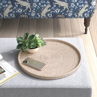 Umweltfreundliche Handgefertigte Rattan Multifunktionale Faltbare Serviertabletts - Leichtgewichtiges Nachhaltiges Naturmaterial für Badezimmer-Nutzung