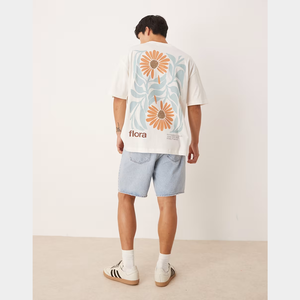 Top des tendances décontracté surdimensionné coton surdimensionné T-Shirt graphique t-shirts 220 grammes tissu personnalisé OEM/ODM DTG Bangladesh - Product Image 5