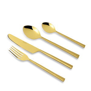 Juego de cubiertos de acero inoxidable con diseño mate para hoteles, restaurantes, banquetes, fiestas, acabado mate, cuchara, tenedor, cuchillo, vajilla, conjunto de cubiertos de acero inoxidable con diseño mate, 1 unidad - Product Image 5