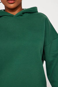 Heavy Fleece Plus Size Women's Hoodie y Jogger Sets Anti-pilling Premium Quality Women's Sets Blank Plain Green Chándal - Product Image 3