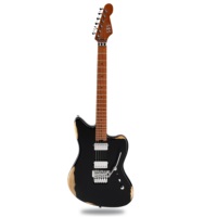Guitare électrique SBS USA conçue avec des micros Alnico II Overwound H-H, manche en érable flammé torréfié, frettes jumbo en acier inoxydable polies
