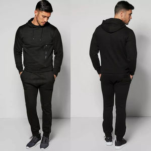 Survêtement personnalisé pour hommes, vêtements d'entraînement, tenues de jogging pour hommes, vente en gros de survêtements de sport deux pièces en polaire d'hiver pour hommes décontractés - Product Image 2