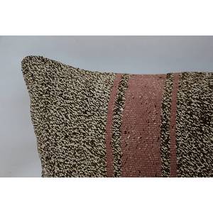 Tapis en laine Kilim beige élégant de 12x36 pouces avec motif vintage tissé pour oreiller - Product Image 2