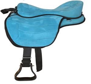 Freemax English Horse Treeless Bareback Full Suede Sillines con solapa larga Durable Cuero sintético Sillín occidental Flexibilidad India - Product Image 1