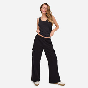 Venta al por mayor de fábrica, pantalones Cargo de moda personalizados para niñas, pantalones de chándal holgados para mujer, pantalones Cargo Bayside para mujer - Product Image 6