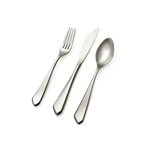 Cubiertos de calidad superior Cubiertos Color negro Latón Ramita Mango Cabeza de acero inoxidable Cubiertos Cuchara Tenedor Servir Ware Tabletop - Product Image 2