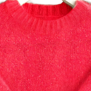 Pull en mohair doux pour femme, col rond, manches longues, coupe ample, chaud, décontracté, léger, en laine duveteuse, pour l'hiver - Product Image 5