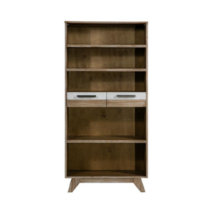 SOHO Collection 1850mm Height Modern Design OEM ODM Customize Services High Grade <b>Solid</b> <b>Wood</b> Storage & Closet <b>Bookcase</b> - Product Image 1