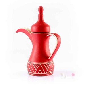 Cafetera Dallah árabe recubierta de cerámica blanca Cafetera de lujo para restaurantes de hoteles en casa a precio mayorista - Product Image 3