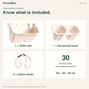 ForestBox 2516 Modulo Base per Fioriera <span class=keywords><strong>da</strong></span> Parete con 2 Tasche per Piante, per Giardini di Erbe e Fiori <span class=keywords><strong>Fai</strong></span>-<span class=keywords><strong>da</strong></span>-<span class=keywords><strong>Te</strong></span> ed Espansione - Product Image 5