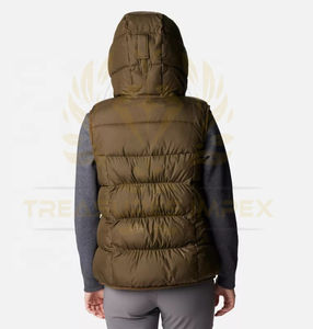 Winter Fashion Stylish Custom Design Outerwear 100% Polyester Filling Waterproof Bubble Coat Women's Puffer Vest - Product Image 6