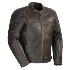 Veste en cuir pour motocyclette Manteau de style motard vintage Streetwear Fashion Outerwear Logo personnalisé Casual Touring Wear - Product Image 4