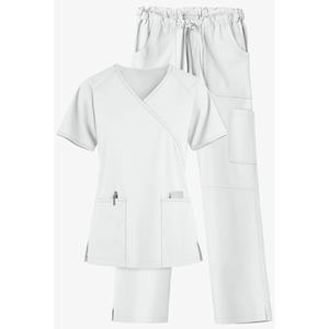 Ensemble de combinaison antimicrobienne pour femmes Top extensible dans les quatre sens Pantalon multi-poches Clinique médicale Personnalisable Vente en gros Ensembles de gommage en vrac - Product Image 6