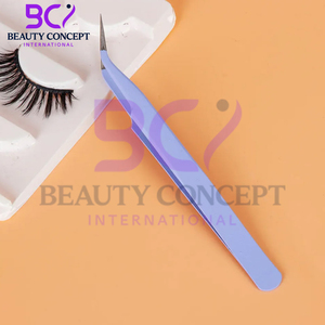Pince à épiler d'extension de cils de couleur pastel douce pour artistes de cils pince à épiler d'extension de cils en acier inoxydable meilleure pince à épiler de vente - Product Image 4