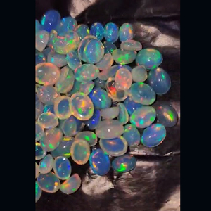136 pièces d'opale éthiopienne naturelle 7x5mm 8x6mm 9x7mm Cabochon ovale 117 Cts Lot Iroc ventes qualité opale blanche cabine de pierres précieuses US $228 - Product Image 3