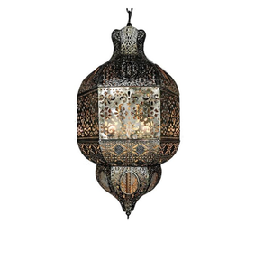 Diseño de luz colgante estilo marroquí lámpara de luz colgante de Metal hecho a mano hogar decorativo boda iluminación linterna - Product Image 5