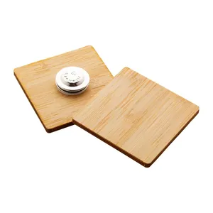 Épingles à badges en bambou durables pour merchandising – Épingles à vêtements écologiques - Product Image 3