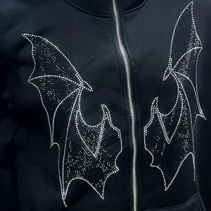 En línea superventas hombres diamantes de imitación sudaderas con capucha nuevo estilo hombres diamantes de imitación sudaderas con capucha bajo Moq hombres diamantes de imitación sudaderas con capucha - Product Image 5