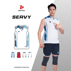 Conjunto de uniforme de voleibol sublimado completo personalizado unisex listo para enviar desde JP SERVY hombres mujeres especificaciones - Product Image 1