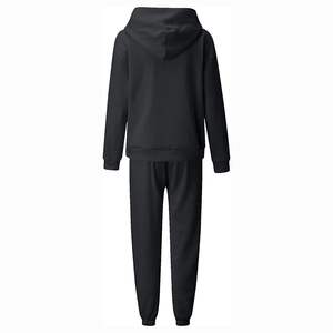 Combinaisons de Jogging pour femmes de couleur noire, survêtements en tissu polaire de haute qualité avec Logo de marque personnalisé, Offre Spéciale - Product Image 6