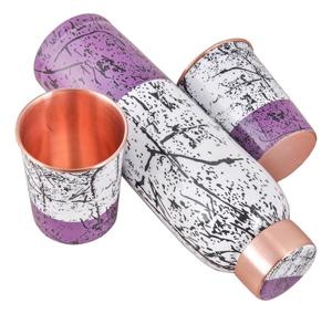 Nuevo diseño hecho a mano botella de agua de cobre puro impreso botella de agua potable de cobre artesanía de la India muestra gratis. - Product Image 2