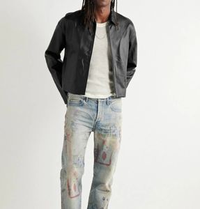 Chaqueta de cuero con estilo para hombre de alta calidad estilo informal al por mayor chaqueta de cuero para hombre de buena calidad chaqueta de color sólido - Product Image 2