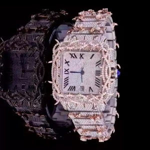 Vvs Clarity Moissanite Diamant Montres En Gros Nouveau Glacé Bling Personnalisé Bijoux De Mode pour Couple Bijoux Hip Hop - Product Image 1