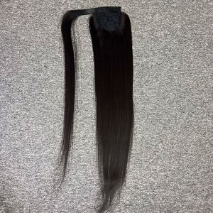 Tupé de pelo negro crudo de pelo virgen de alta calidad de cola de caballo para mujeres negras un donante - Product Image 2