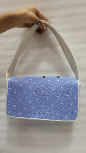 scenic beaded shoulder <b>bag</b> Indian fully handcrafted for women handmade luxury evening party fashion handbag artwork design - Product Image 2