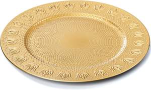 Exquisita Placa de textura de cargador de metal de oro rosa con delicados grabados florales perfectos para cenas románticas y despedidas de soltera - Product Image 5