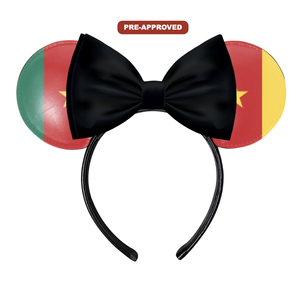 Diadema personalizada de fábrica, orejas de ratón de diseño a medida, bandera de Camerún H.E.R. con diseño preaprobado. Accesorios - Product Image 1