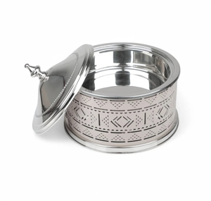Cazuela de diseño árabe con soporte de diseño cortado con láser, calentador de comida pulido para servir, buffet de comedor y utensilios de cocina, olla caliente - Product Image 4