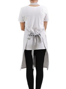 100% Cotton Yarn-Dyed Sleeveless Kitchen Bib <b>Apron</b> Grey 70x90cm Waist <b>Cooking</b> Salon Barber Garden BBQ PE LDPE PU PVC Denim - Product Image 5