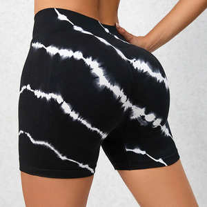 2025 Shorts de sport de levage des fesses respirants taille haute pour femmes Leggings d'entraînement coupe ajustée avec conception de motard de Yoga imprimé à chaud - Product Image 4