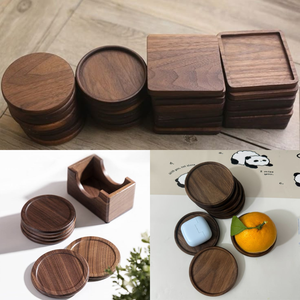 Juego de Posavasos de Madera, Duraderos y Resistentes al Calor, Redondos, para Tazas, Vasos de Café, Té, Vino, para Mesa, Hogar y Oficina - Product Image 6