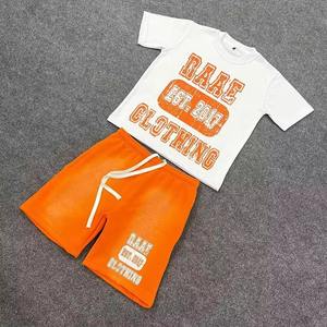 Men's Short Set High Quality Streetwear Summer Waffle 2 Piece Custom Short Sleeve T <b>Shirt</b> and Shorts Plus Size Men's Sets - Product Image 3