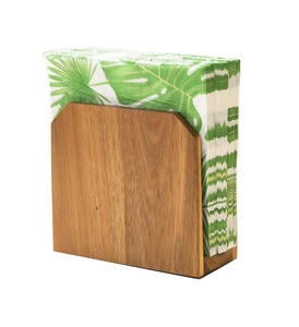 Porte-serviettes en bois d'acacia moderne approvisionné salle à manger de cuisine écologique - Product Image 1