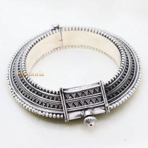 Handmade Best Quality Beaded <b>Bracelet</b> <b>Silver</b> Kada 925 Sterling <b>Silver</b> <b>Bracelet</b> Jewelry for Wholesale - Product Image 1