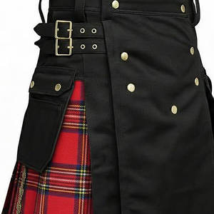 Kilt en tartan Royal Stewart pour hommes - Kilt hybride écossais moderne avec poches cargo - Product Image 6