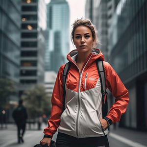 Chaqueta de lluvia cortavientos de satén acolchado para mujer, ropa de calle informal impermeable con capucha para senderismo - Product Image 2