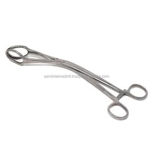 Fórceps de Ginecología de acero inoxidable alemán de la mejor calidad, 32mm de ancho de mandíbula, 22,5 cm, instrumentos quirúrgicos básicos - Product Image 6