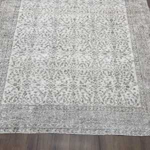 Tapis turc, tapis vintage 6,5x9,4 pieds, tapis oriental en laine gris - Product Image 2
