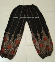 Hina – pantalon sarouel imprimé or pour femmes, vêtements d'été GC-AP-360, disponible au prix d'exportation du fabricant indien