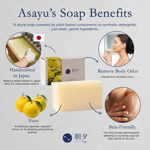 Jabón Corporal Natural de Yuzu - 1 Barra, 85g, Prensado en Frío - Product Image 4